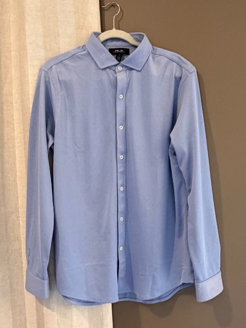 RLX Ralph Lauren Blue Long Sleeve Performance Dress shirt Office, Size Large
